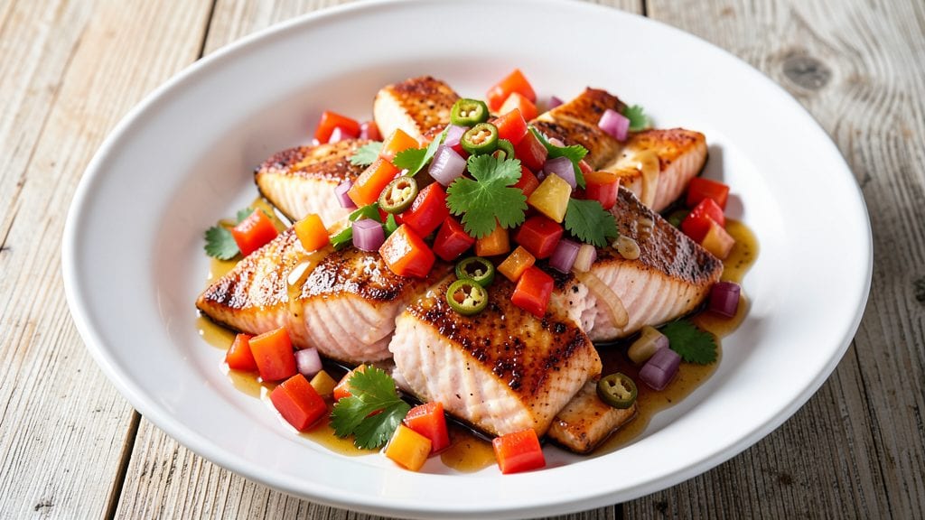 Baked Salmon With Pineapple Salsa Recipe: Tropical Crispy Top and Bright Zing