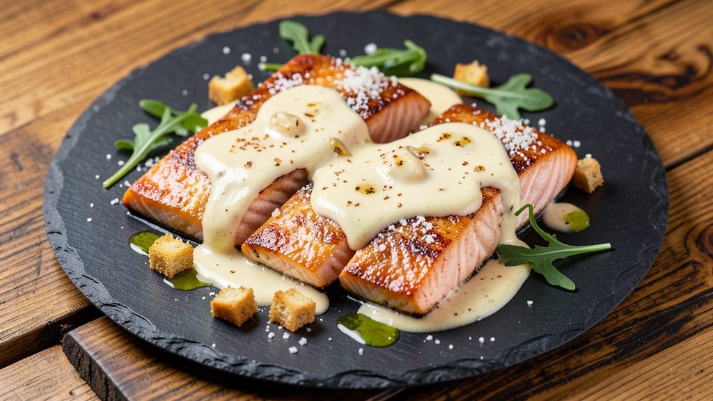 Salmon with Alfredo Sauce Recipe: Rich Creamy Coating for Pan-Seared Filets